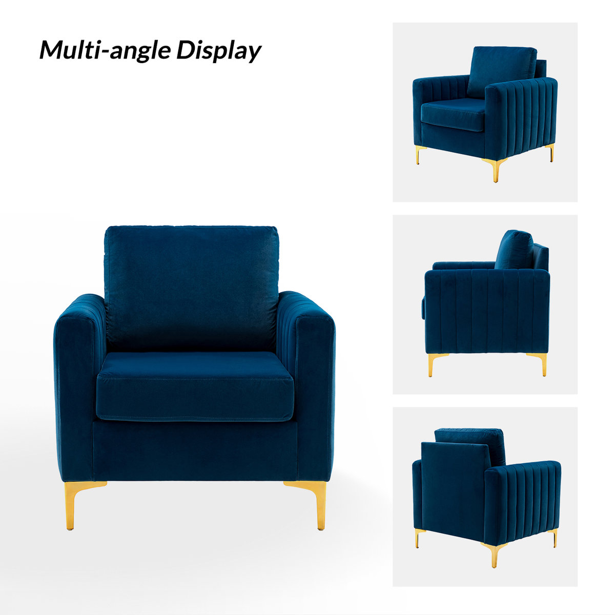 Cedarpoint Upholstered Velvet Tufted Club Chair